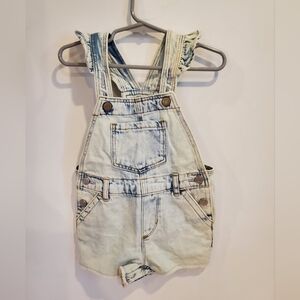 NWOT GAP 2 Years Light Blue Denim Kids Short Overalls